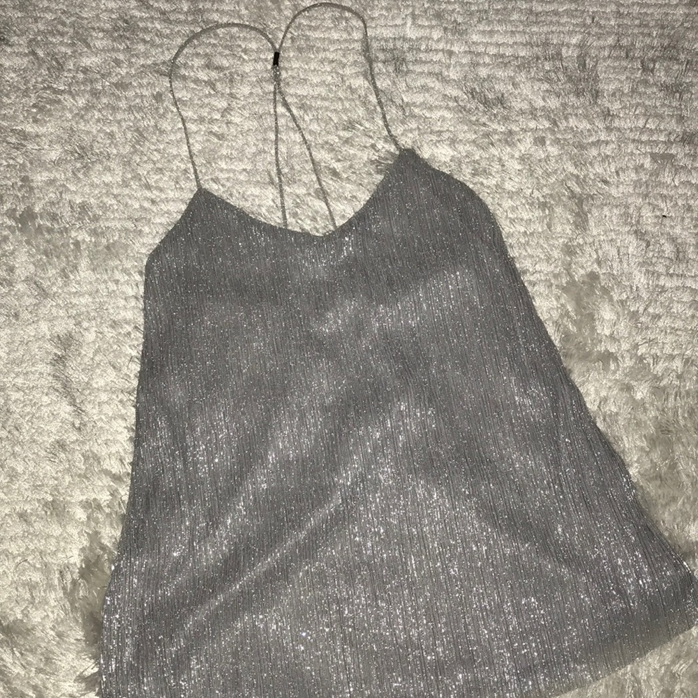 Express Silver Metallic Blouse💓